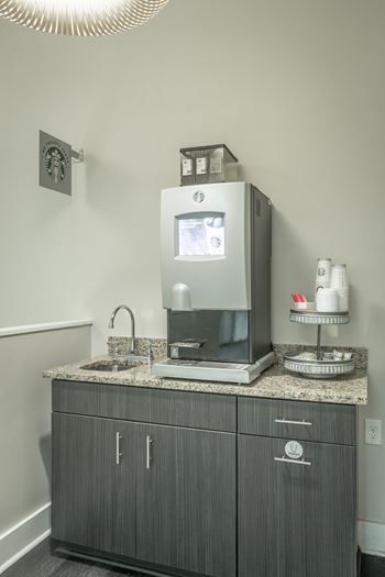 Complimentary coffee bar at hawthorne at the ridge in madison, al
